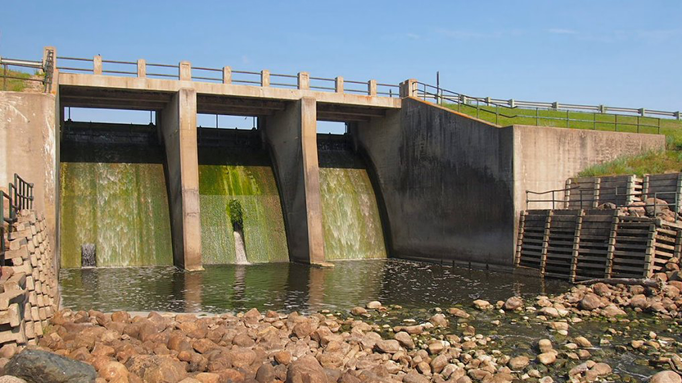 Lake Bronson Dam by McGhiever 