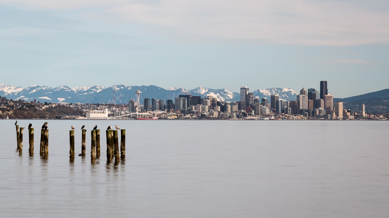 Seattle and Cascades from Bain... by Jonathan Miske