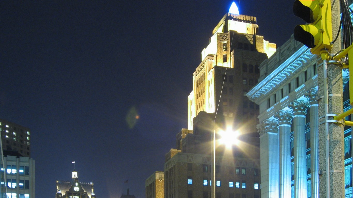 Wisconsin Avenue at night by Michaela Pereckas