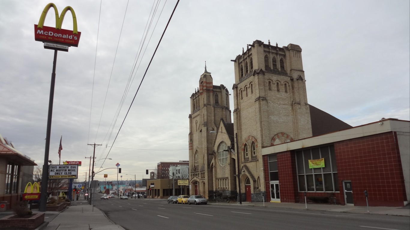 McDonald&#039;s and Church in Downt... by Paul Sableman