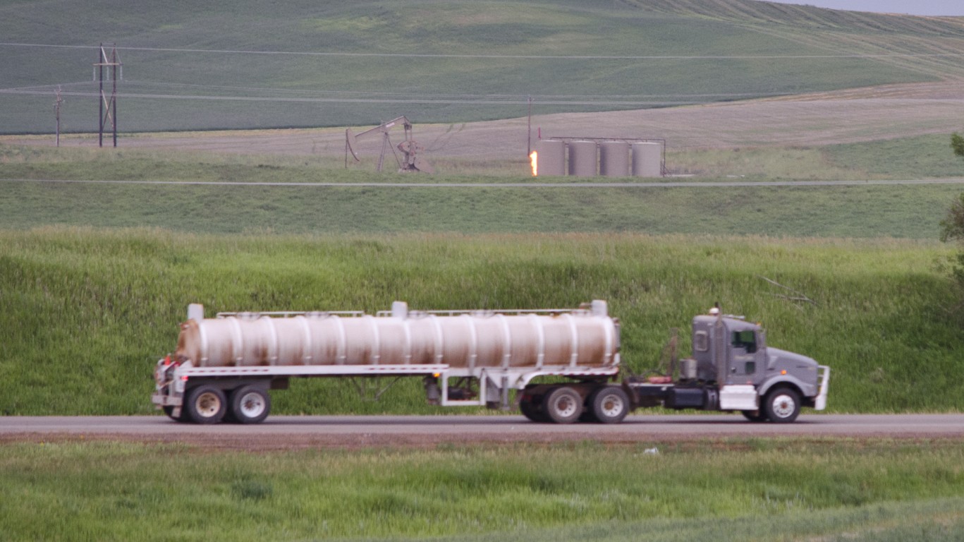 oil truck 003 - Arnegard North... by Tim Evanson