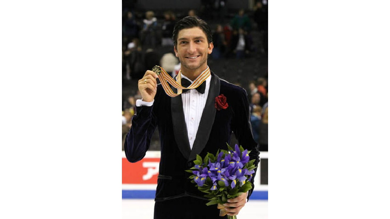 Evan Lysacek Podium 2009 Worlds by David W. Carmichael