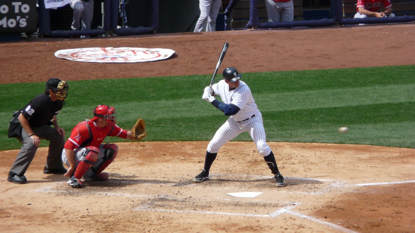 Alex Rodriguez at bat by Marianne O&#039;Leary