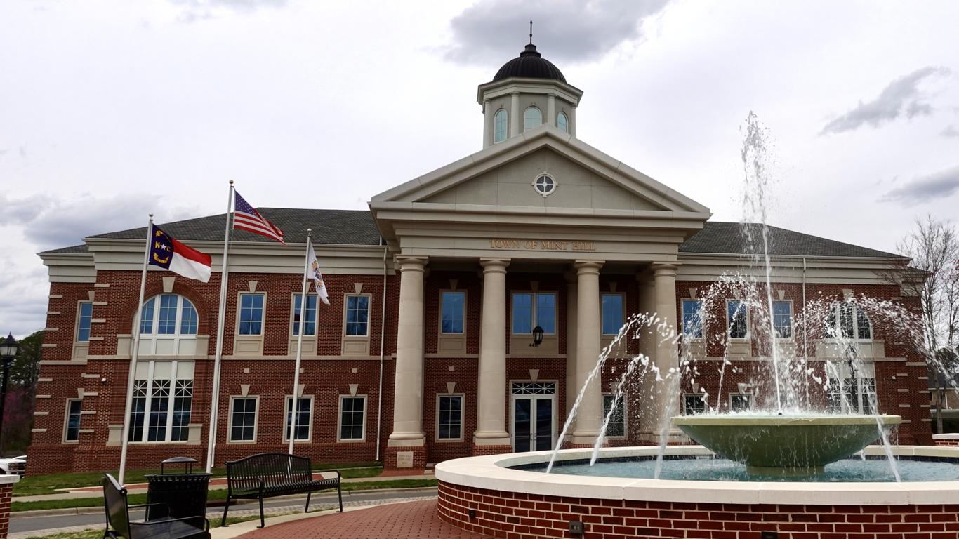 Mint Hill City Hall &amp; Fountain by Algorhythms