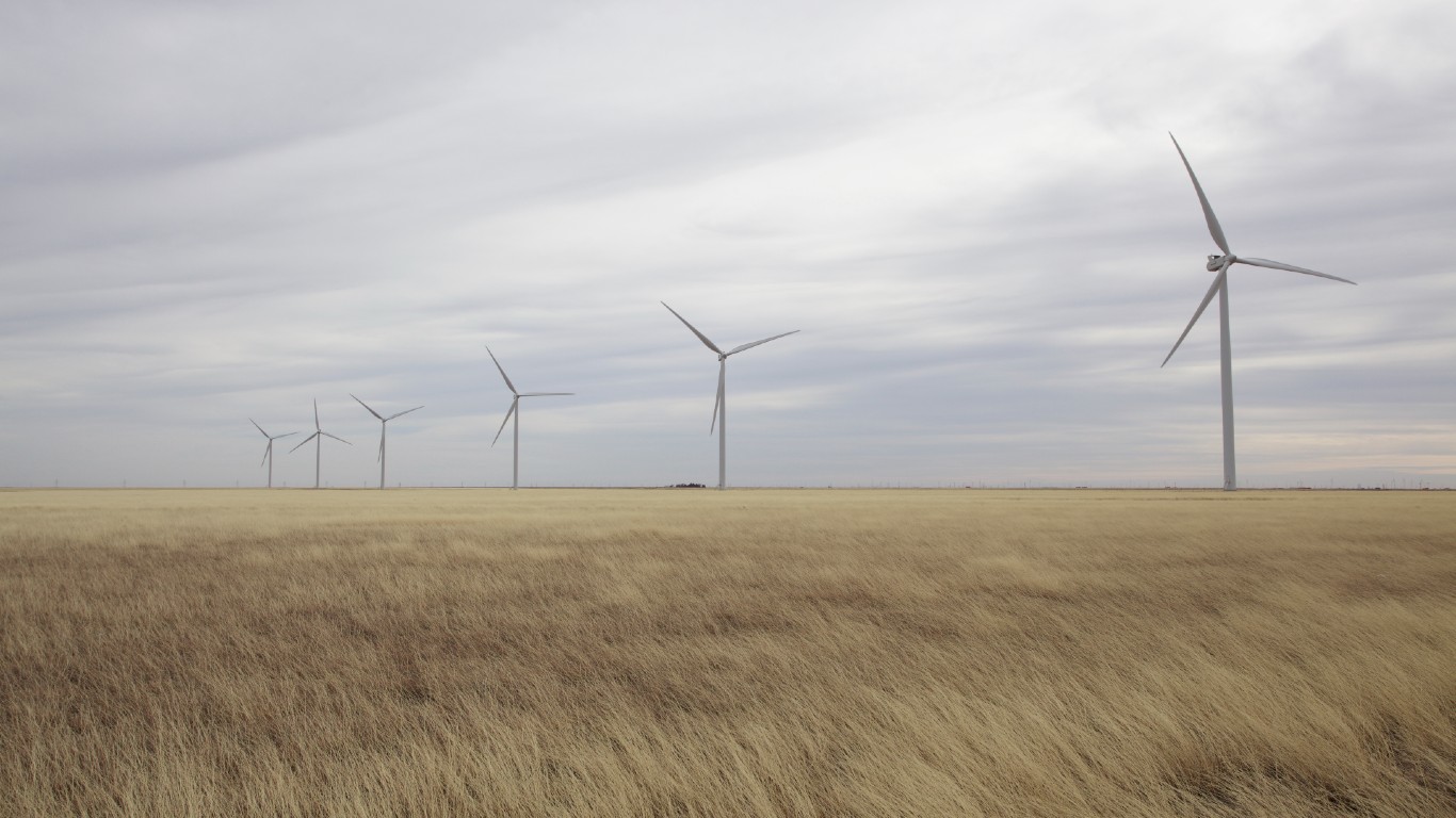 South Plains Texas Wind Turbines by Leaflet