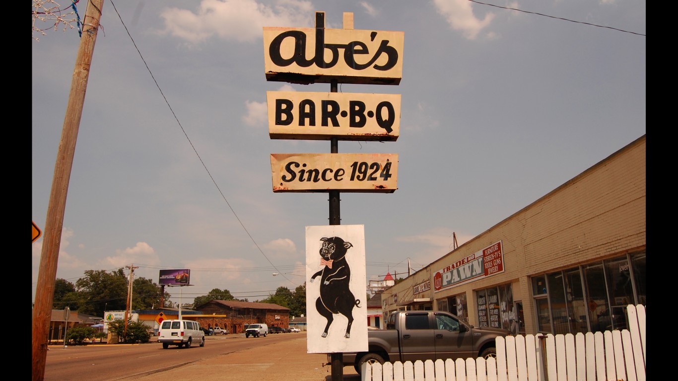 Abe&#039;s BBQ sign by Southern Foodways Alliance