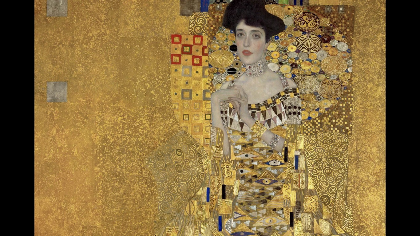 Gustav Klimt&#039;s Portrait of Ade... by Rawpixel Ltd