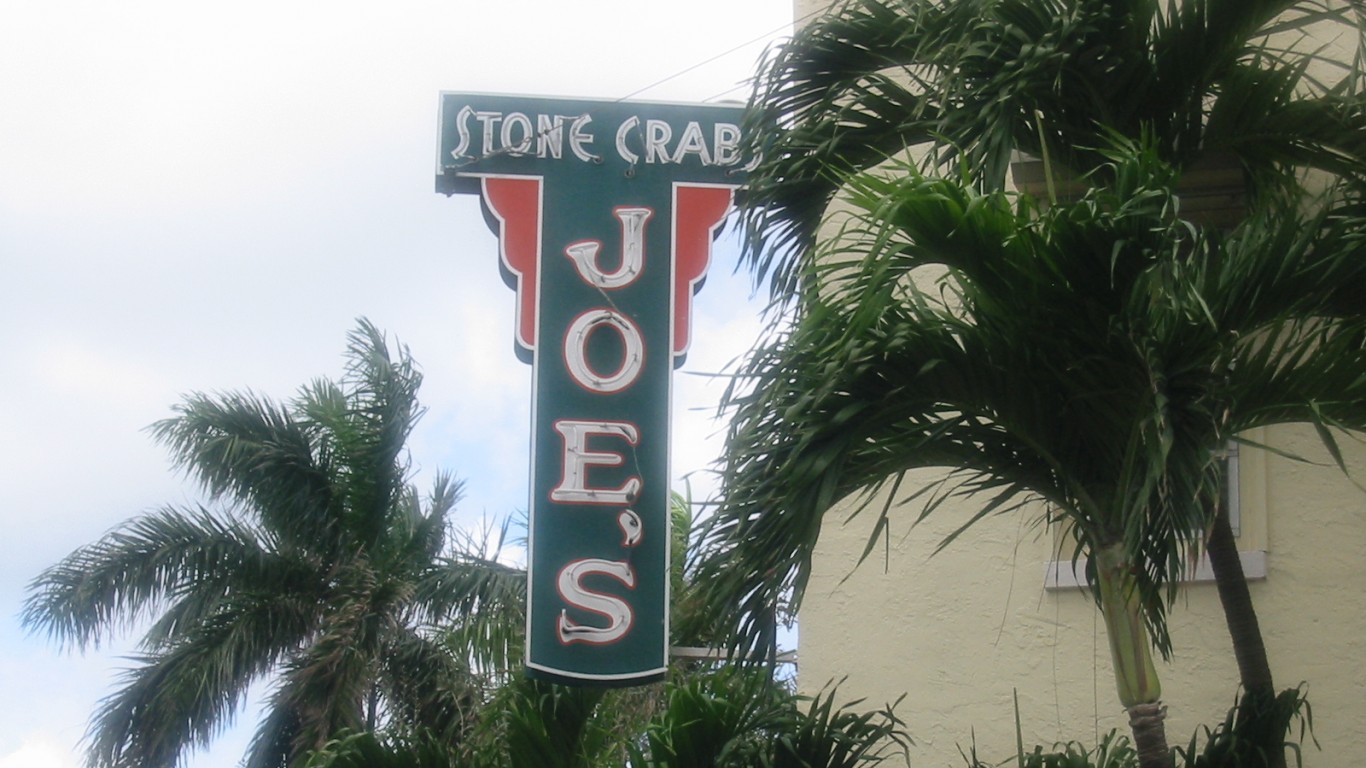 Joe's Stone Crabs Sign by Phillip Pessar