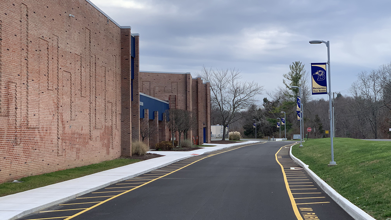 Brookfield CT High School Front by AirportExpert