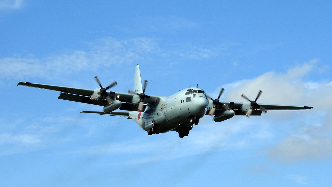 C-130R of the Japan Maritime Self Defense Force landing at Naval Air Facility Atsugi by Josephus37 