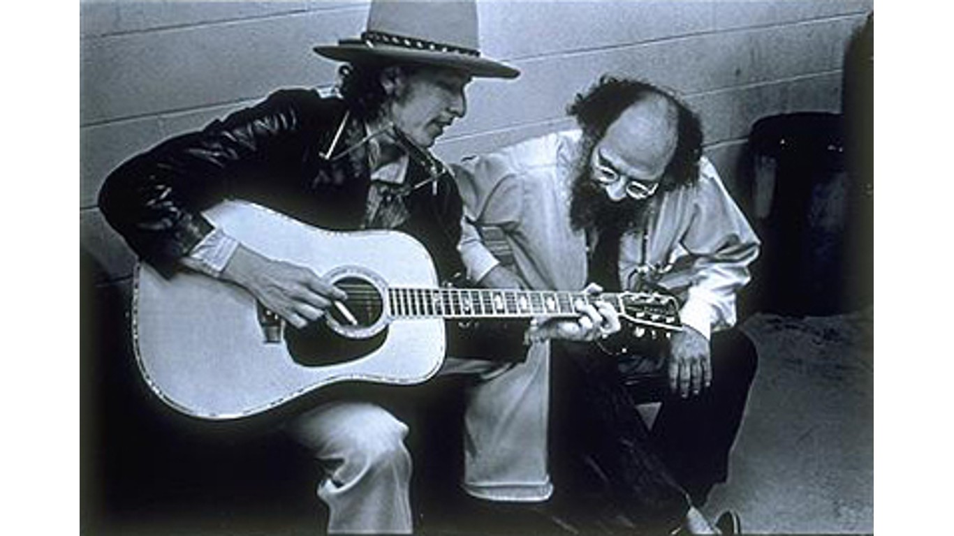 Allen Ginsberg and Bob Dylan by Elsa Dorfman by Elsa Dorfman