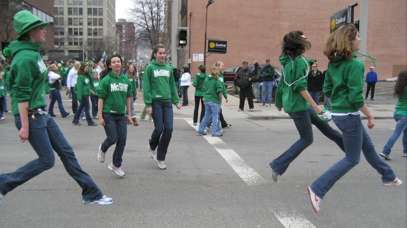 St Patrick&#039;s Day Parade: Jumpi... by Jerome Strauss