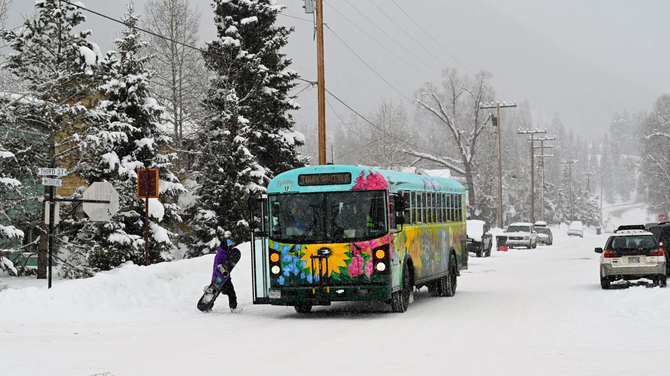 Snowboarder Off to Mountain by Larry Lamsa