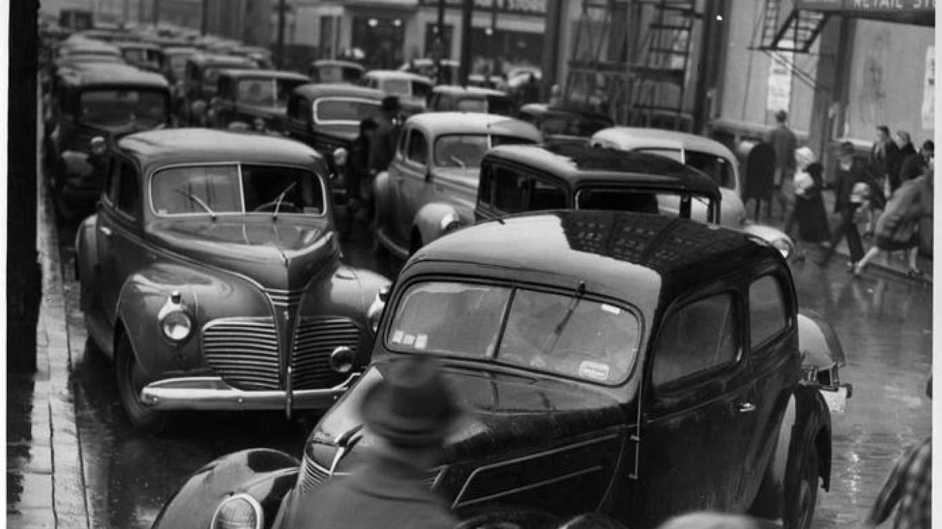 Cars at Utah &amp; Lander, 1946 by Seattle Municipal Archives