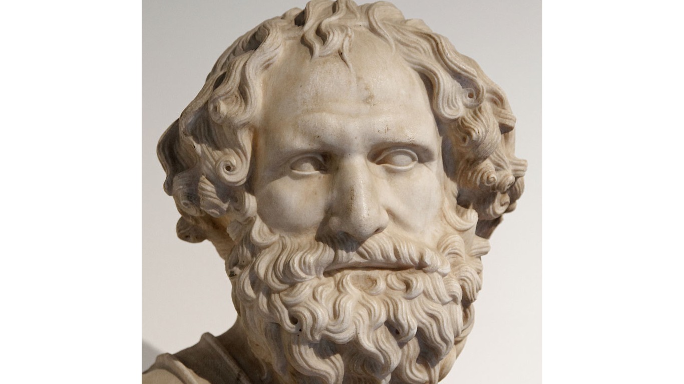 Bust of Archidamus III from the Villa of the Papyri in Herculaneum, now in the National Archaeological Museum, Naples by Marie-Lan Nguyen