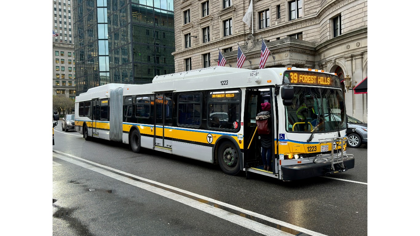 MBTA New Flyer DE60LFR 1223 at Copley Square by Aria1561