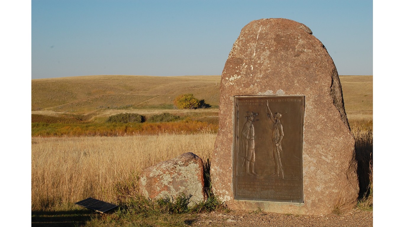 Bear Paw Battlefield monument by Forest Service Northern Region