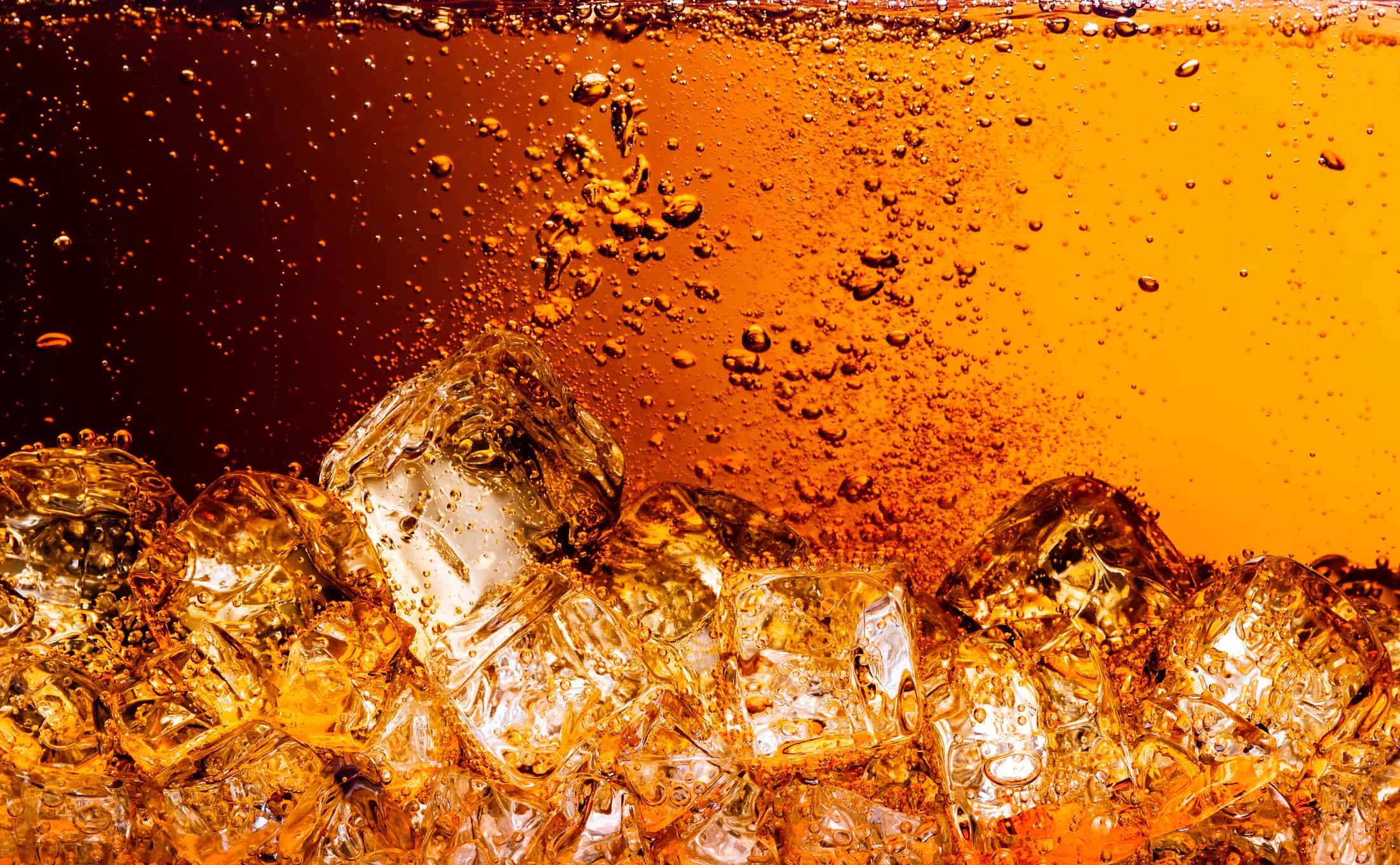 Cola with Ice. Food background