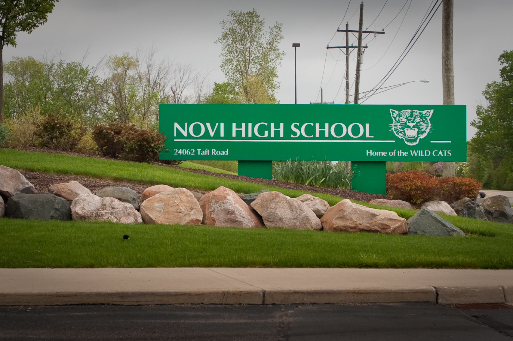 NoviHighSchoolMIEntranceSign by transly