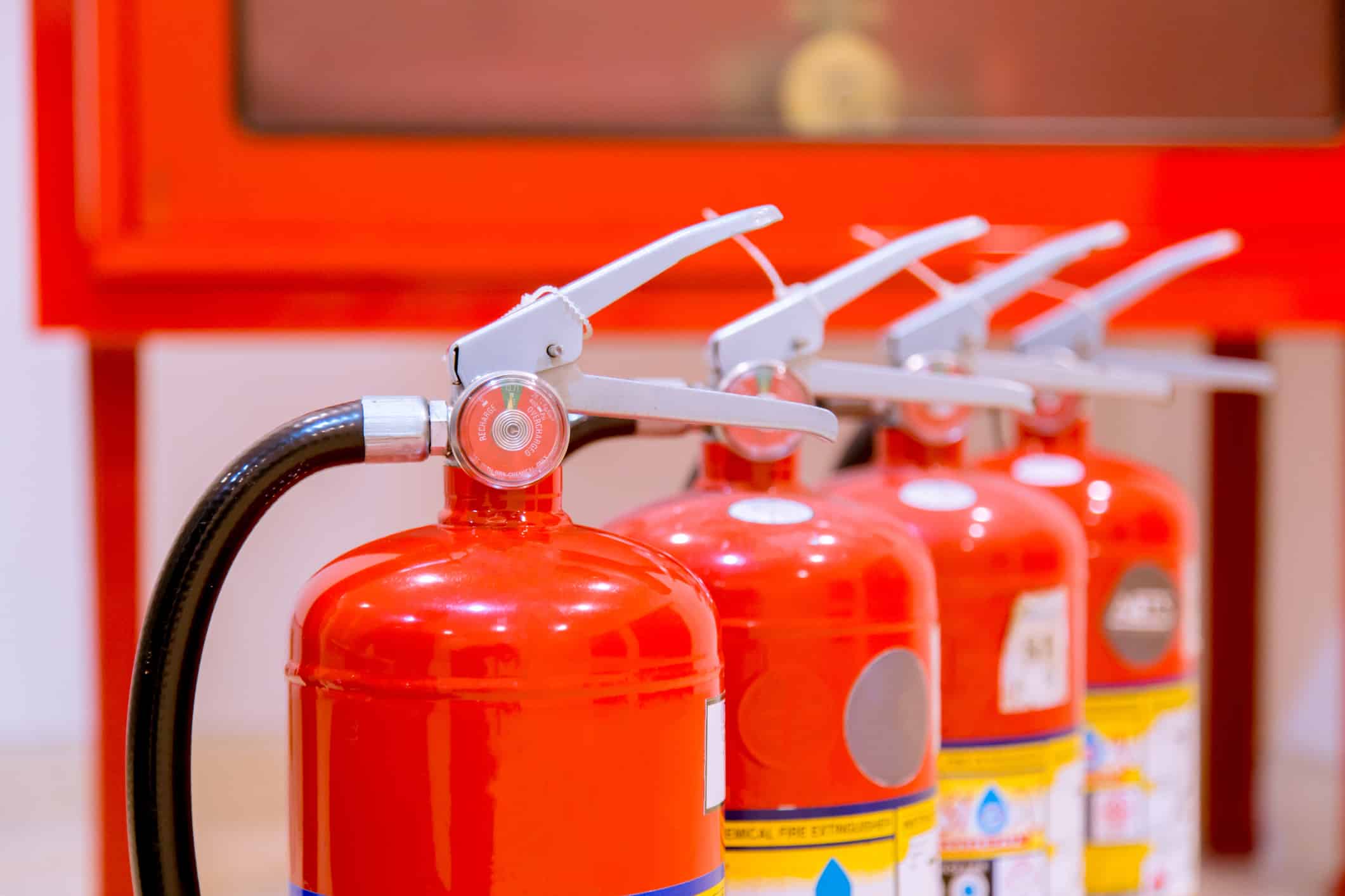 fire extinguishers available in fire emergencies.