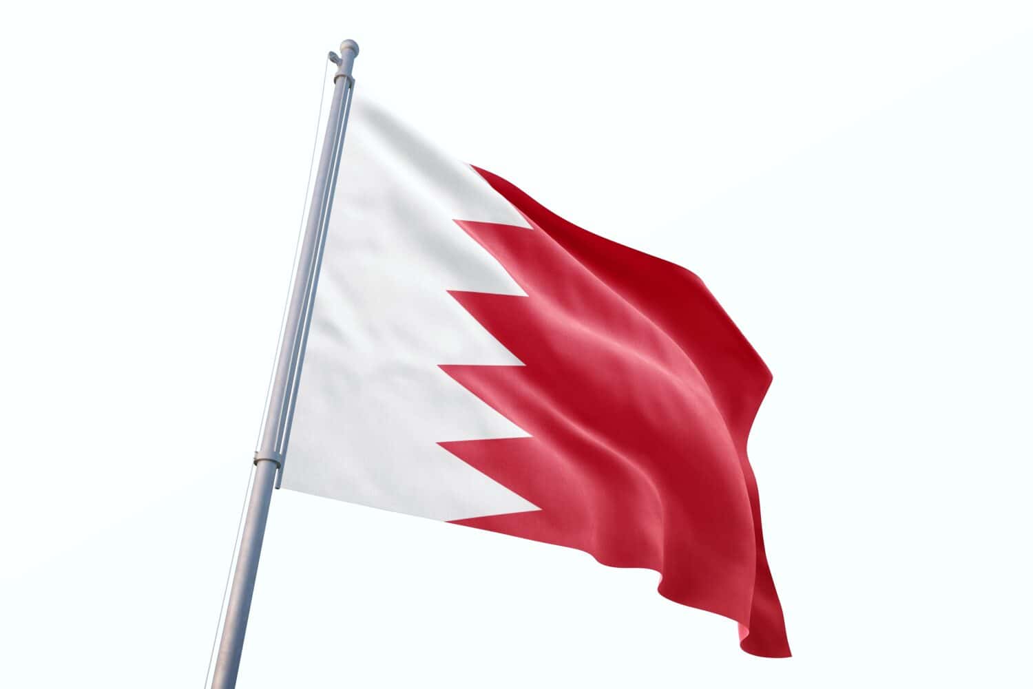 Waving flag of Bahrain