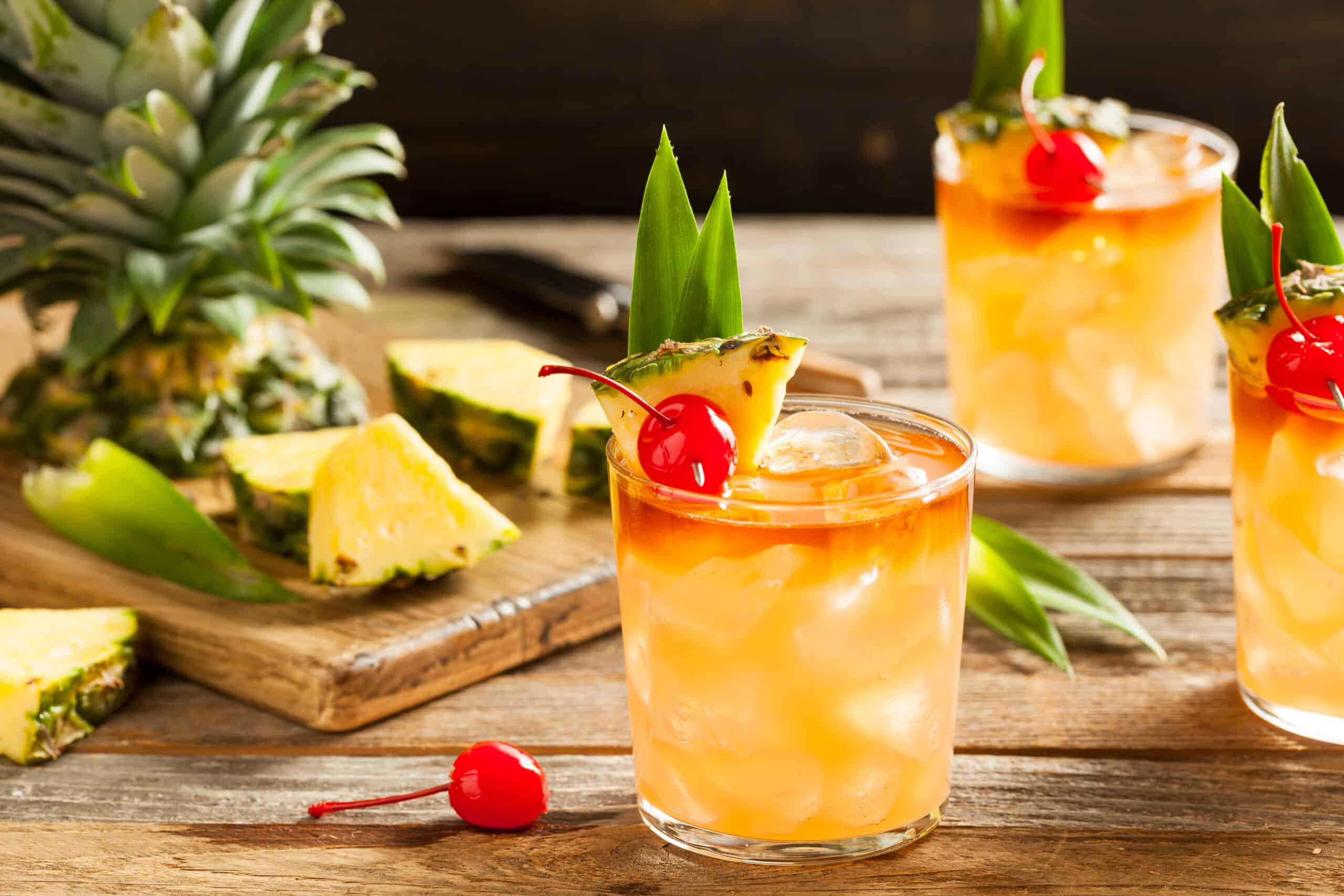 Rum based Mai Tai cocktail. 