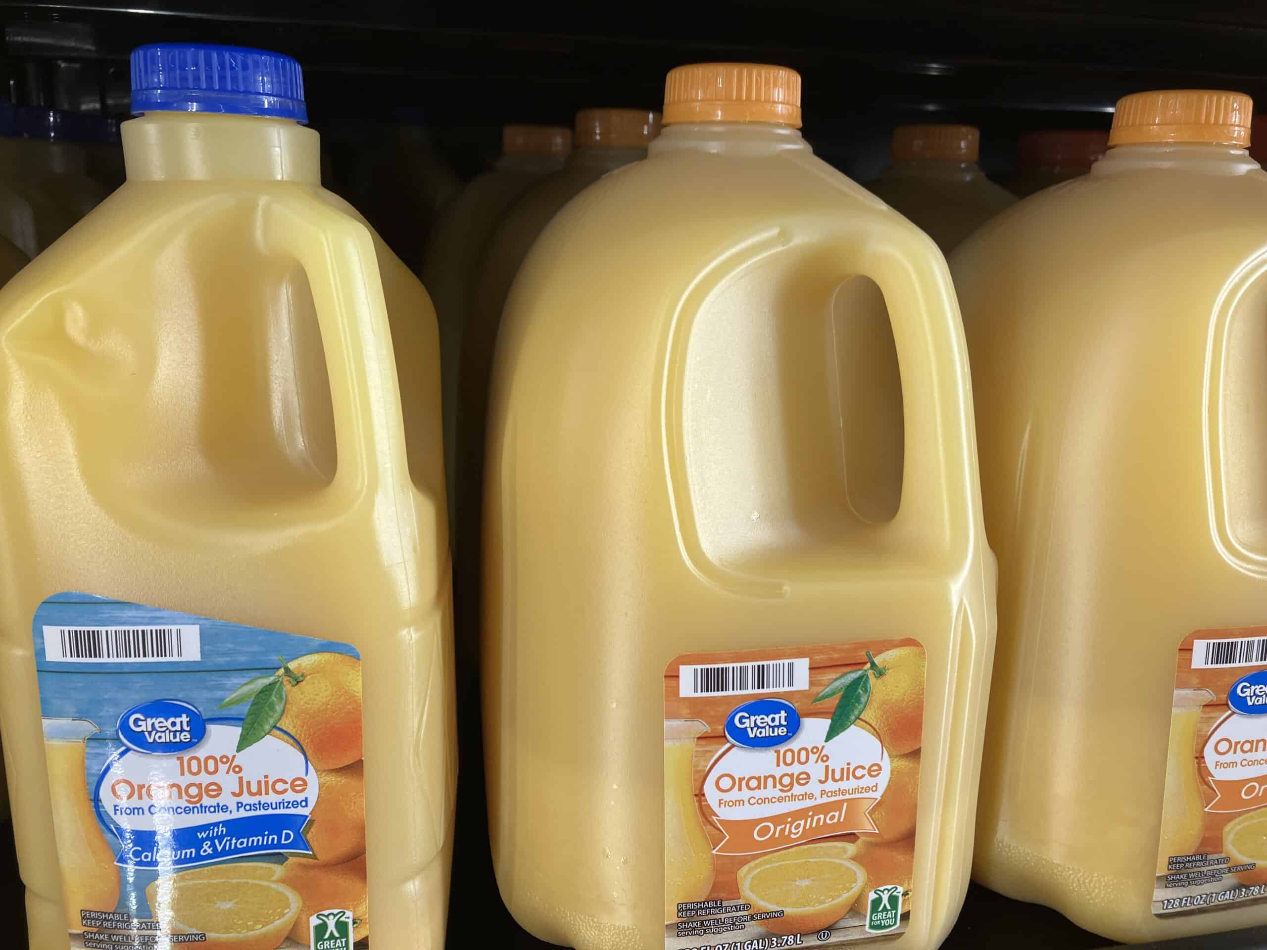 Great Value orange juice