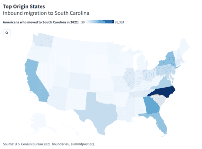 Americans are Flocking to South Carolina From These States