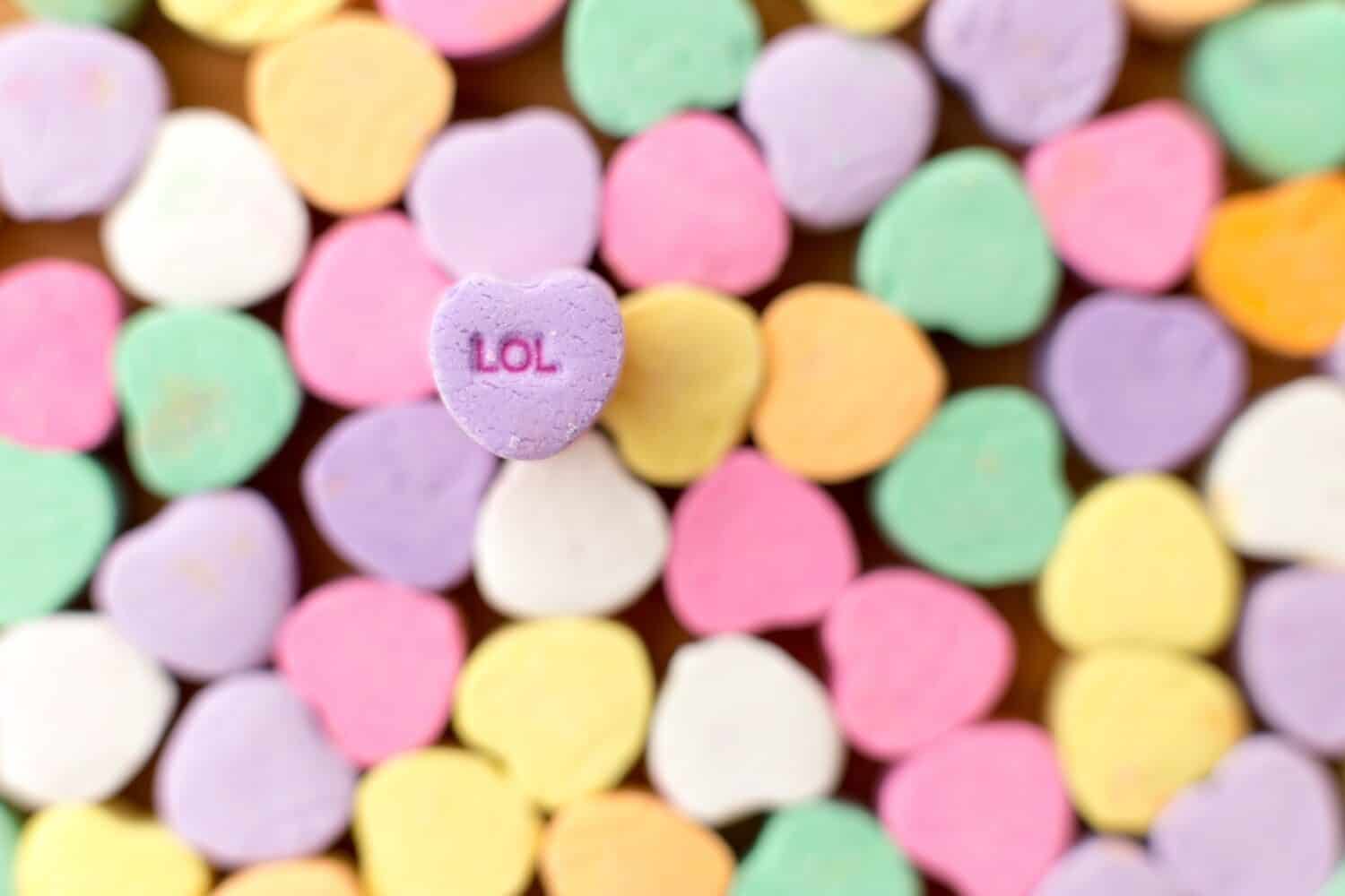 Candy conversation hearts for Valentine&#039;s Day