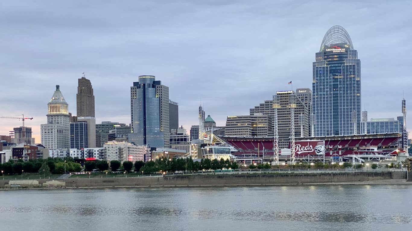 Cincinnati+OH | Cincinnati Skyline from Licking Riverside, Cincinnati, OH