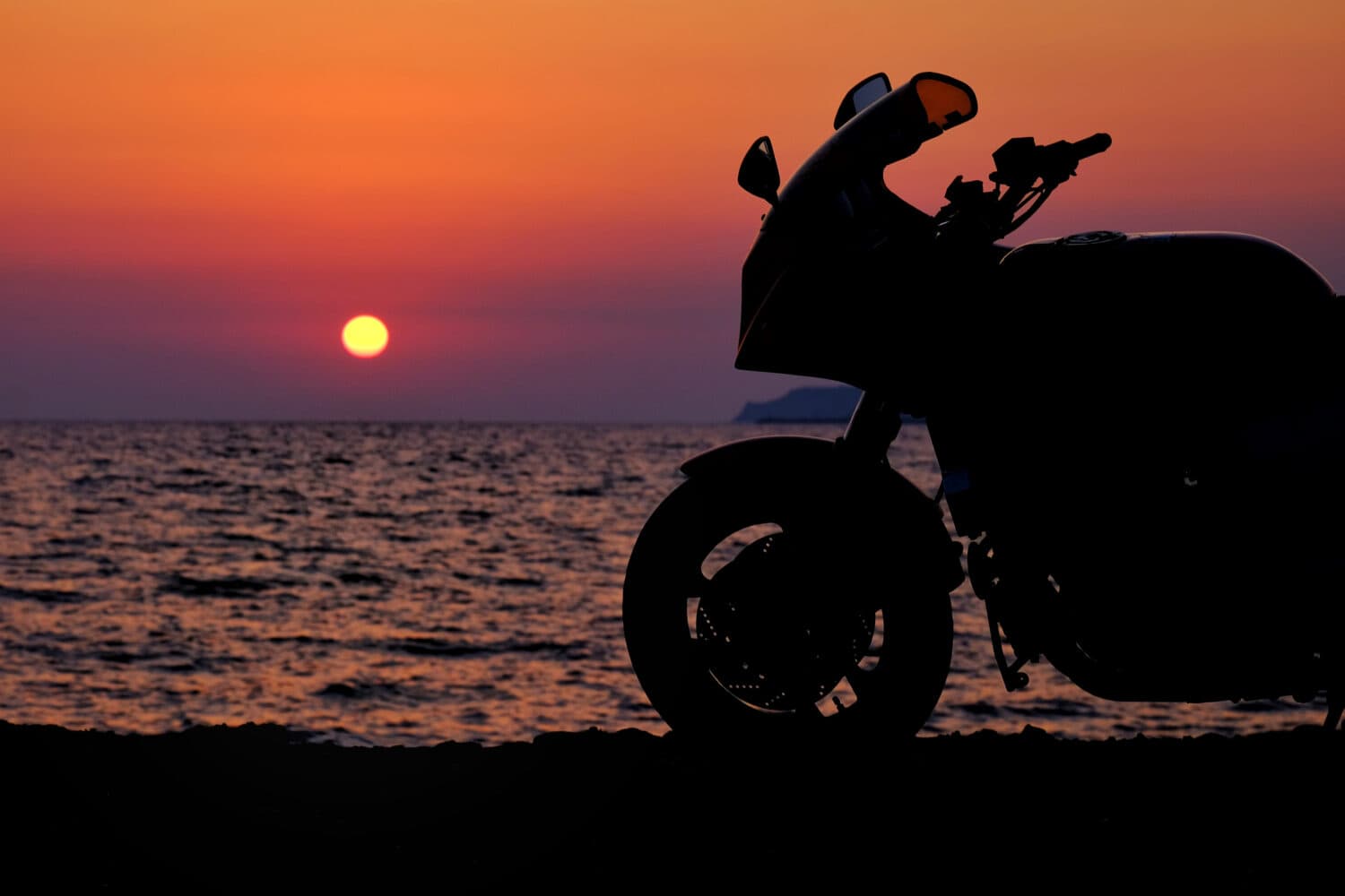 summer sunset with kawasaki ride