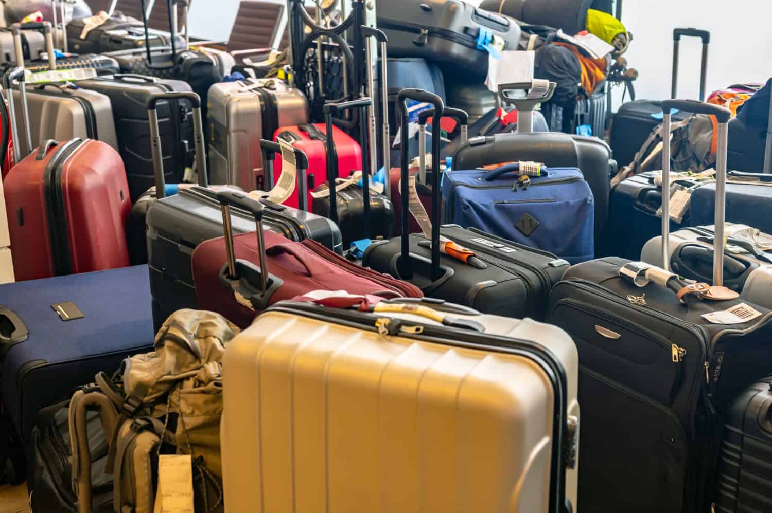 Lying luggage at an airport as an effect of the staff shortage of the ground personnel