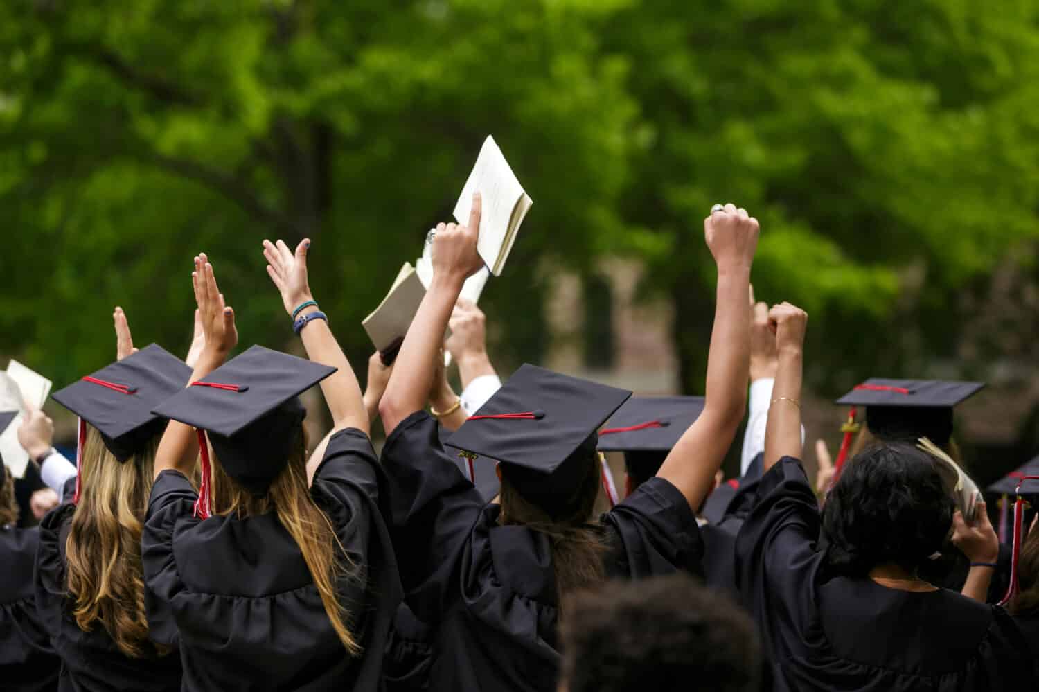 University graduation ceremonies on Commencement Day