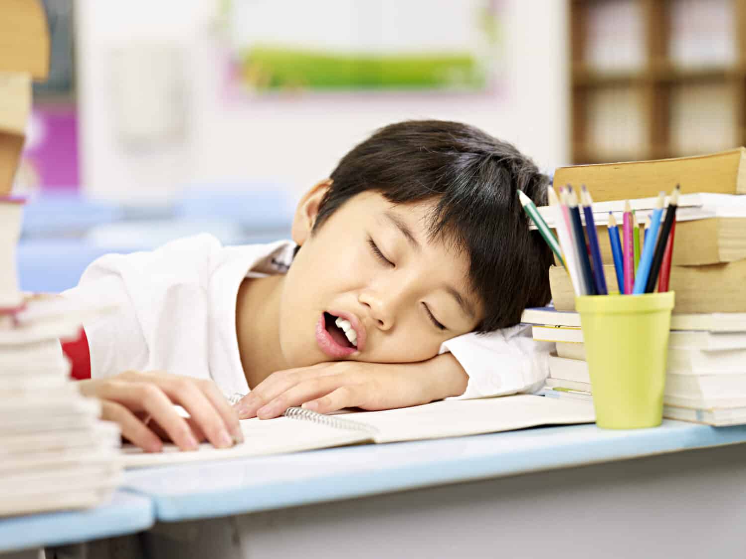 Kid napping at school