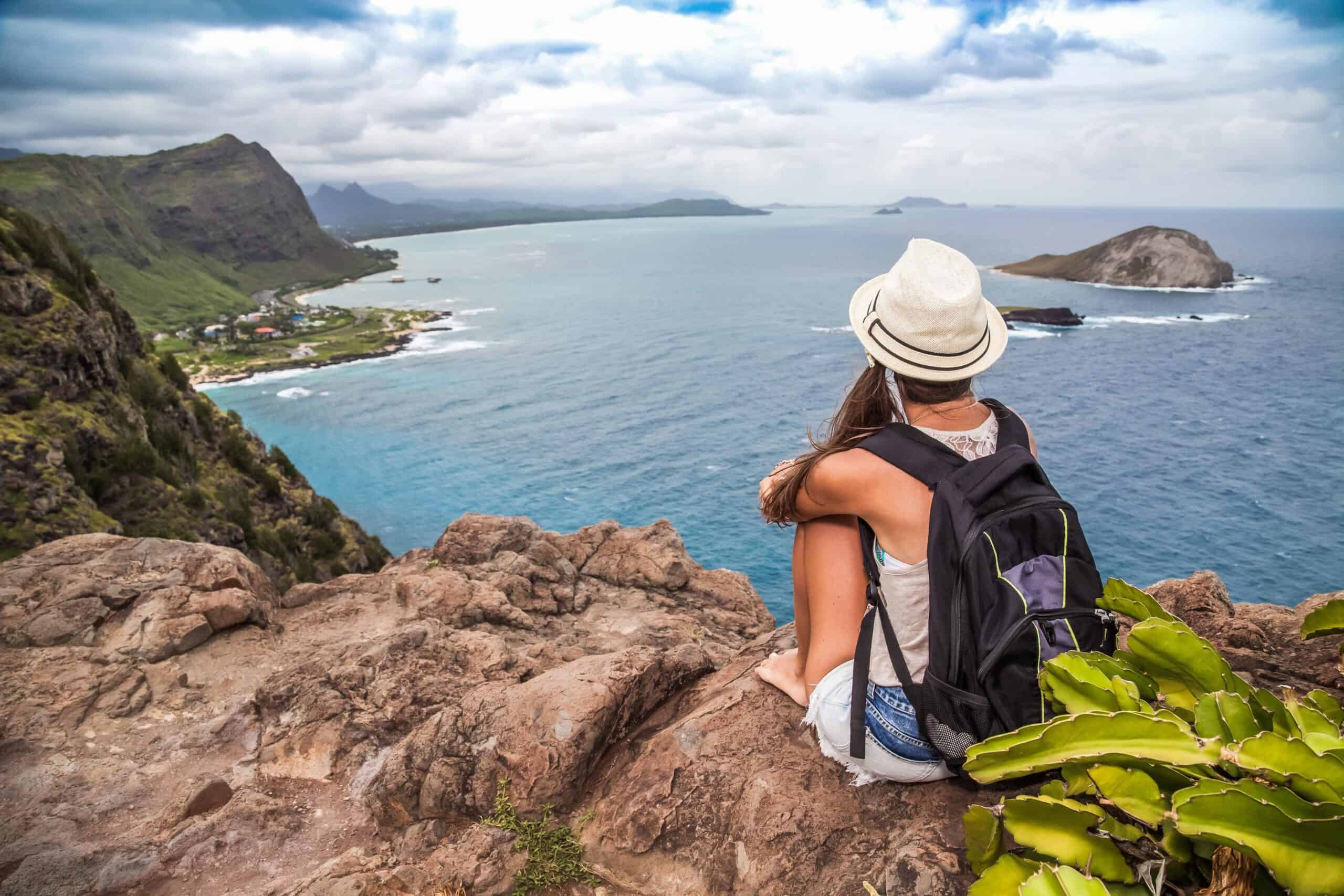 Honolulu, HI people | Happy woman enjoying healthy outdoor lifestyle.