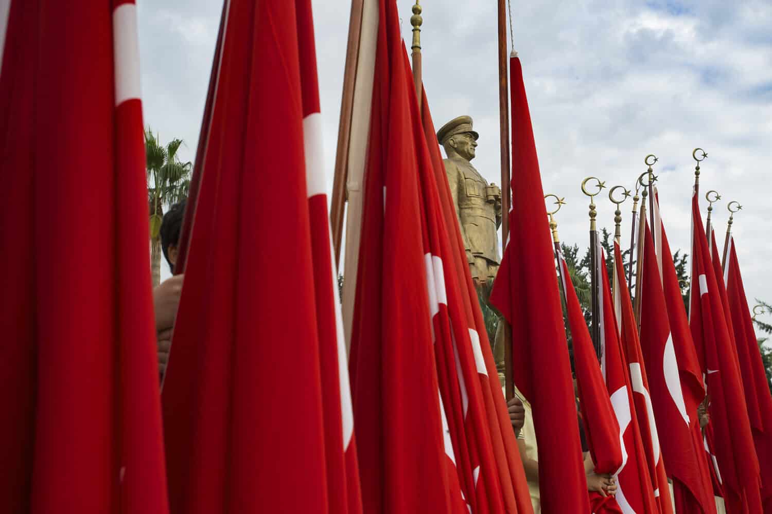 National Day ceremony in Turkey. Great Leader Ataturk