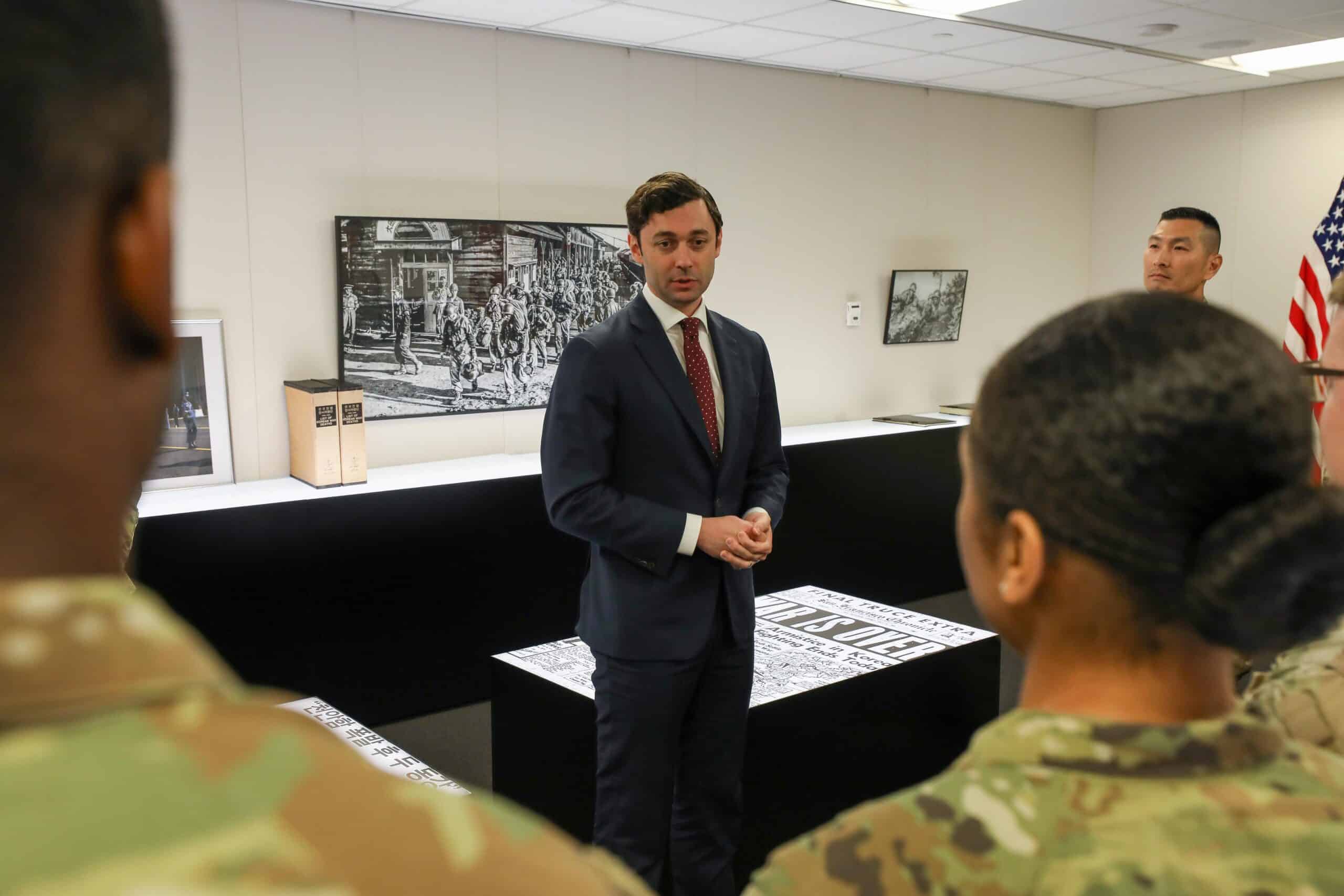 Senator+Jon+Ossoff+of+Georgia | U.S. Senator for Georgia Jon Ossoff met with Soldiers in South Korea 2023 02