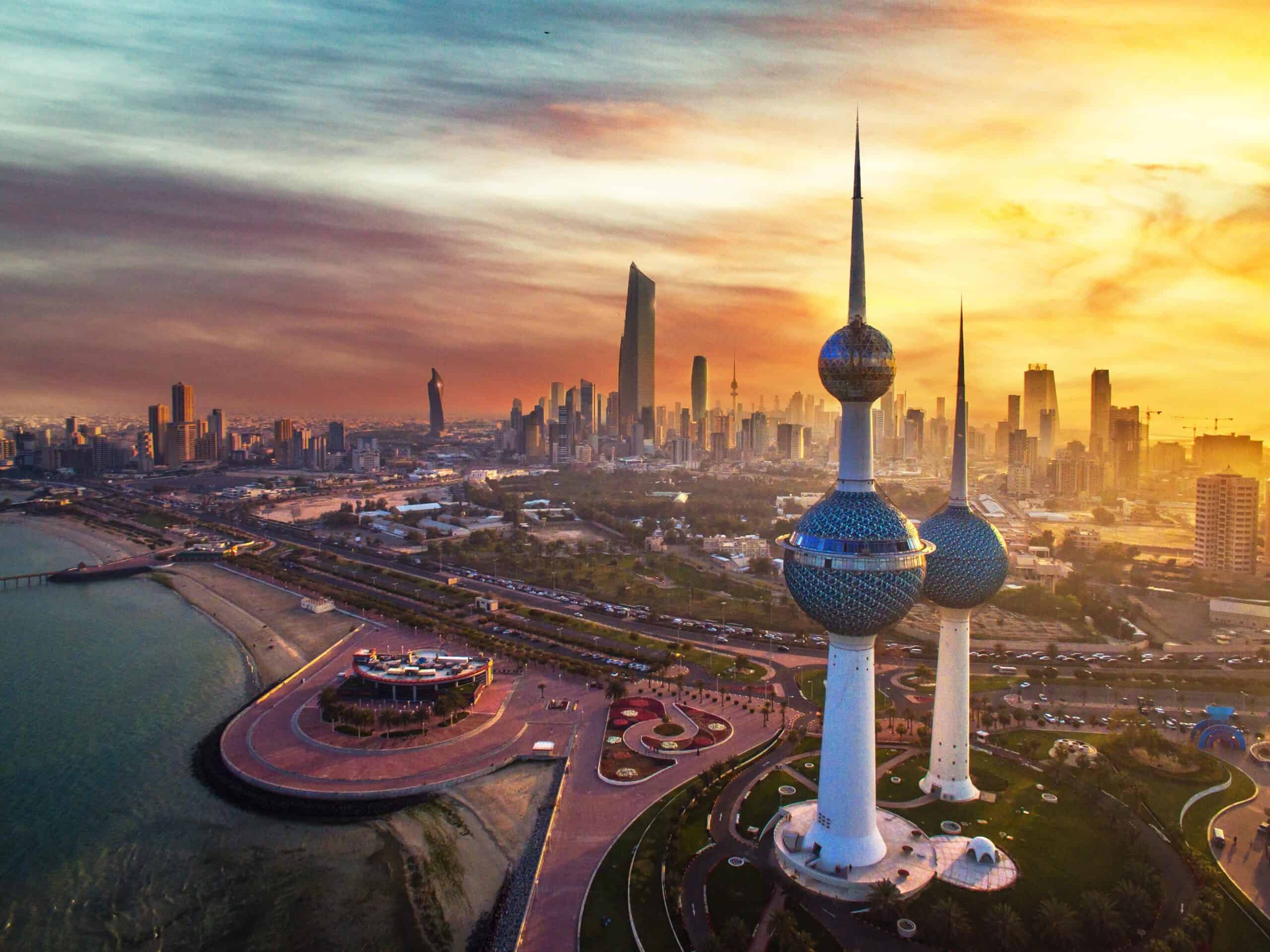 Kuwait | Gorgeous Sunset at Kuwait Towers