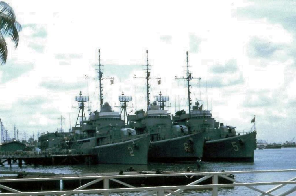 AVPs of South Vietnam Navy, RVNS Tran Quang Khai (HQ-2), Tran Quoc Toan (HQ-6), and Tran Binh Trong (HQ-5) at Saigon, May 1972. by manhhai