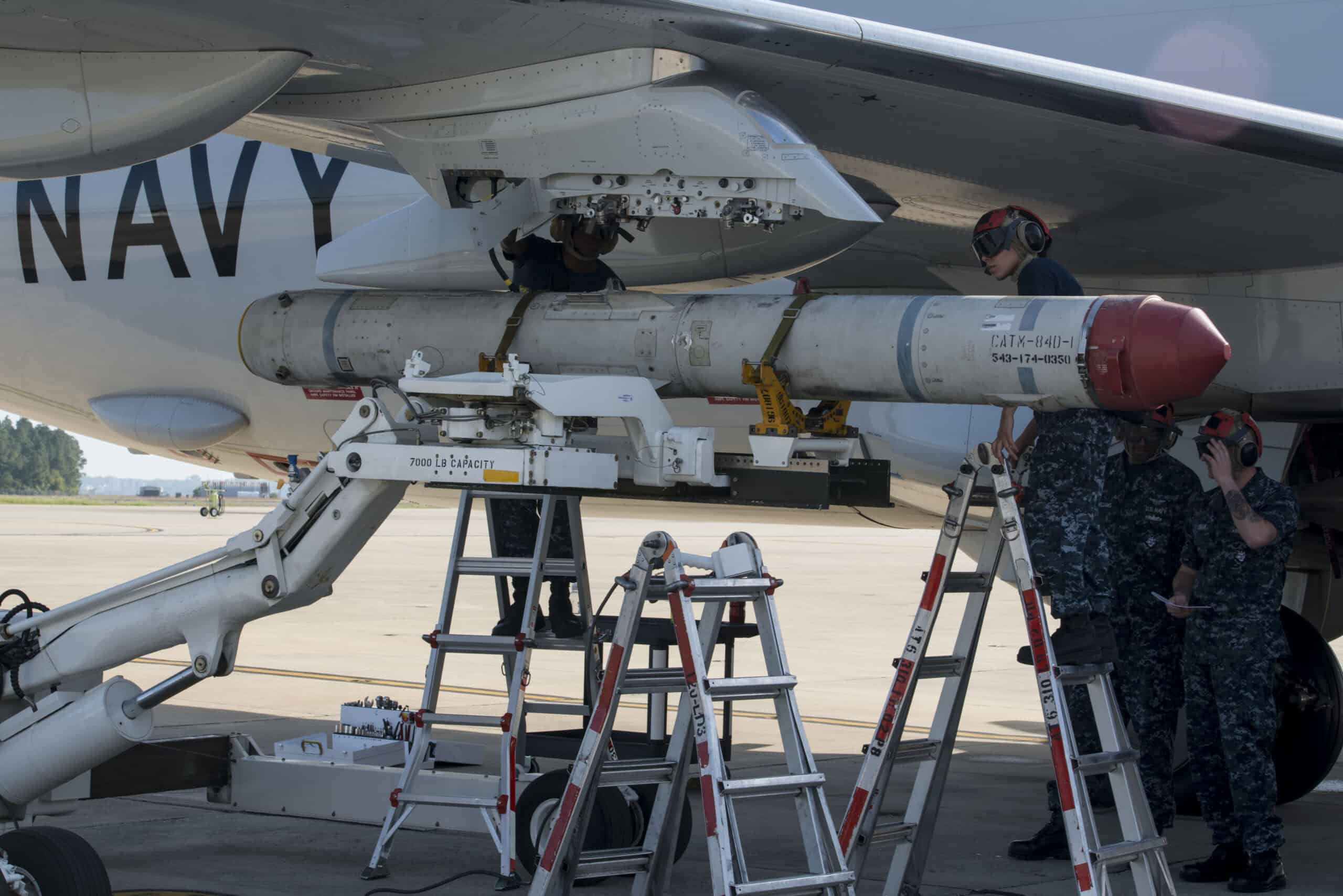 File:AGM-84K is attached to VP-30 P-8A at NAS Jacksonville in 2014.JPG by Mass Communication Specialist 3rd Class Jason Kofonow