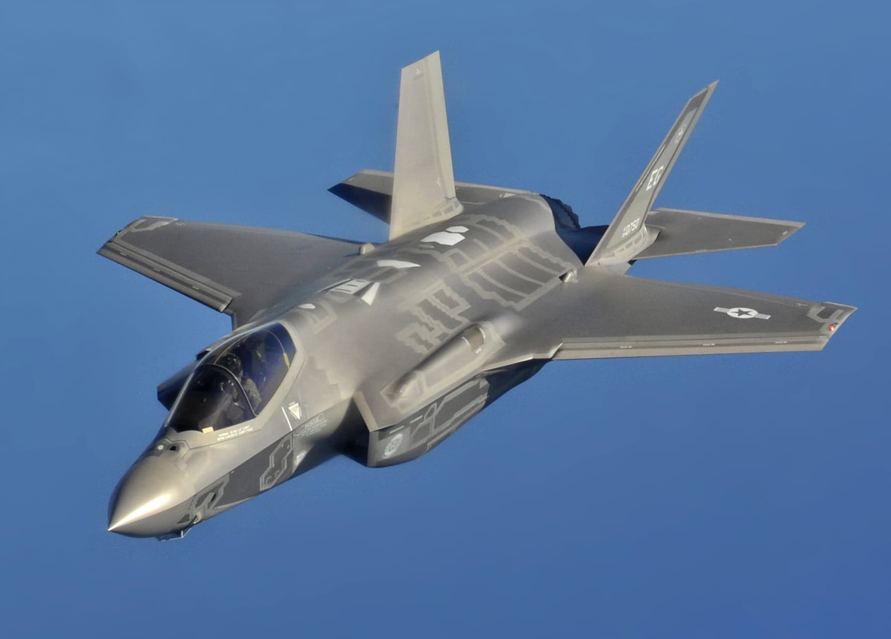 File:F-35A flight (cropped).jpg by U.S. Air Force photo by Master Sgt. Donald R. Allen
