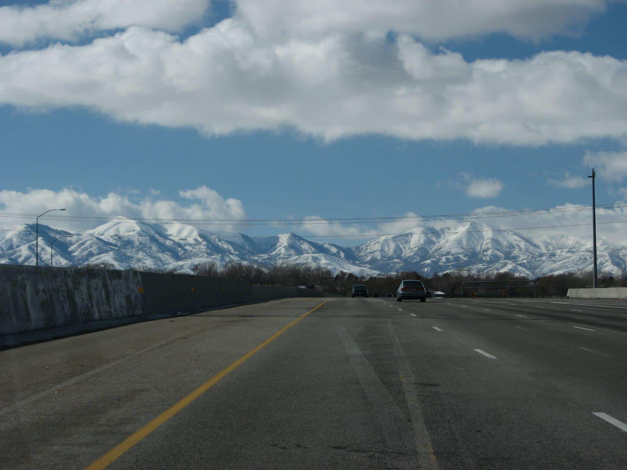 Oquirrh Mountains, Interstate ... by Ken Lund