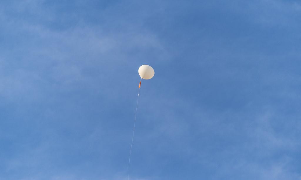 High altitude weather balloon launch from the National Weather Service in Lincoln, IL by State Farm