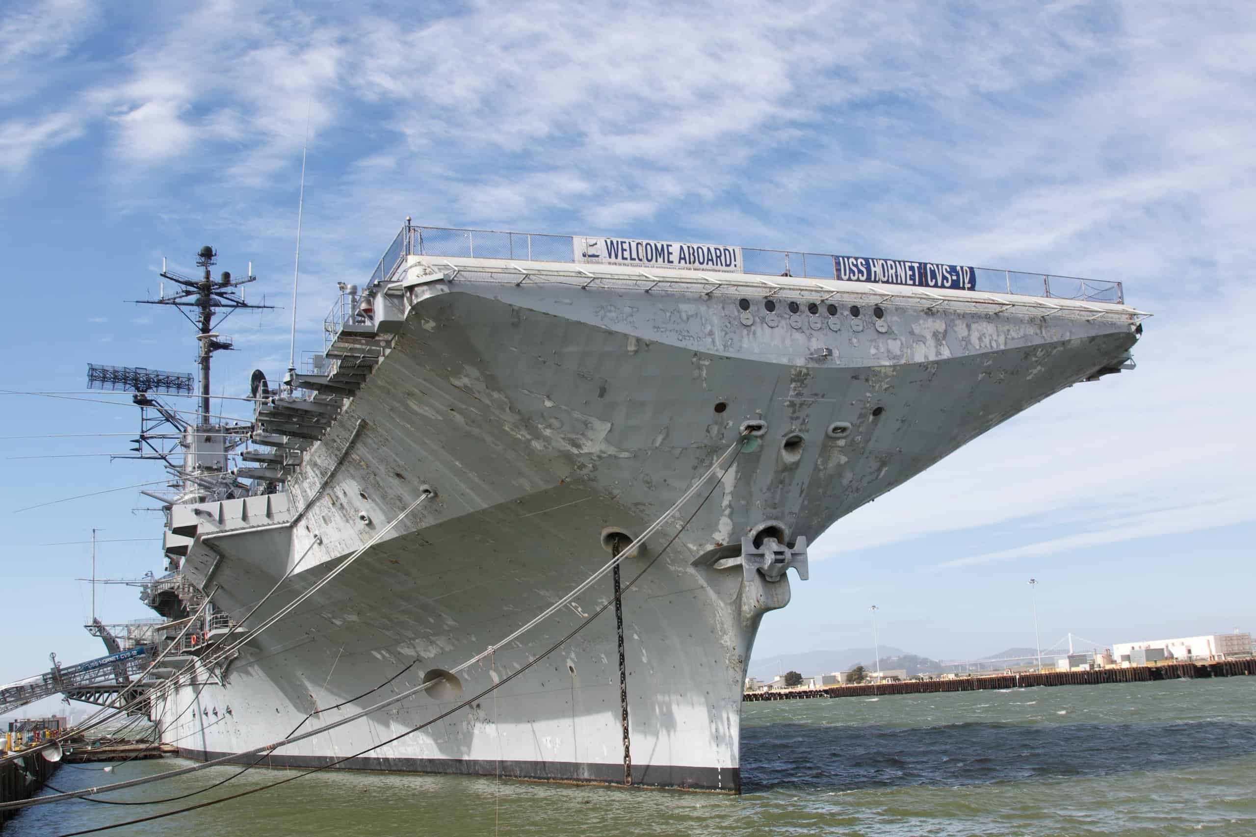 CVS 12 USS Hornet stbd bow DSC... by Bill Abbott
