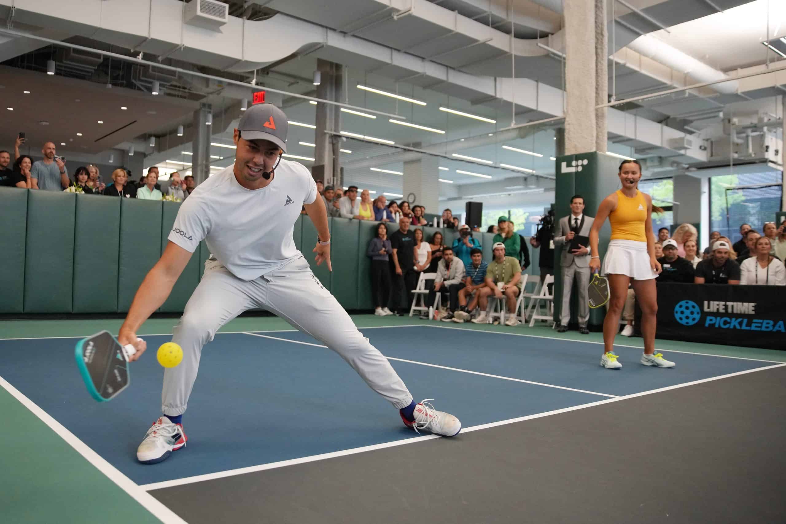 Andre Agassi Plays Pickleball With World&#039;s Top Pros at Life Time PENN 1