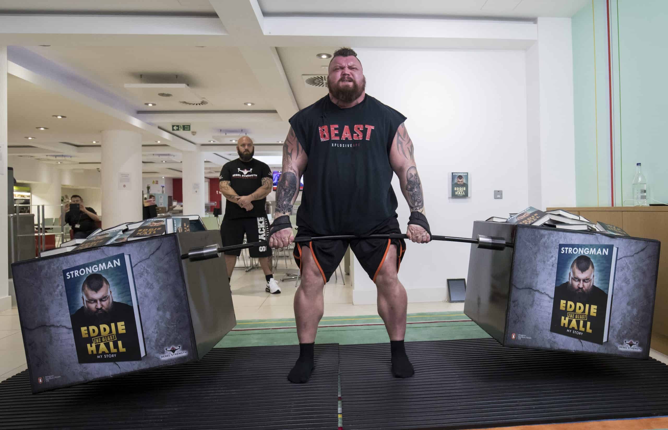 Eddie Hall Attempts Record-Breaking Dead Lift Photocall