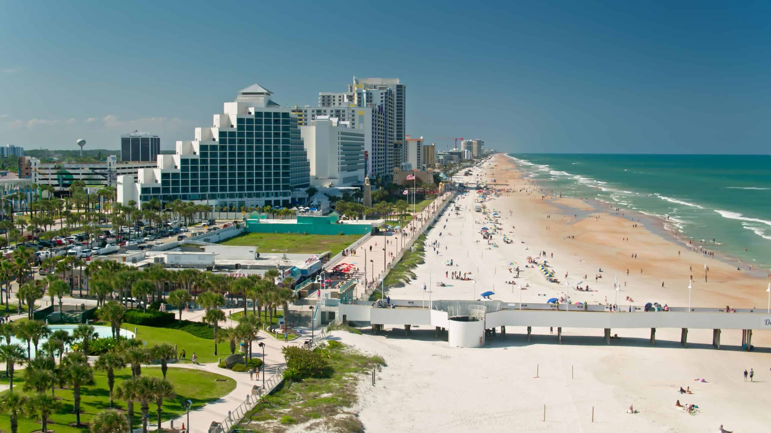 Daytona Beach Shores, Florida | Aerial View of Beach Front in Daytona Beach, Florida