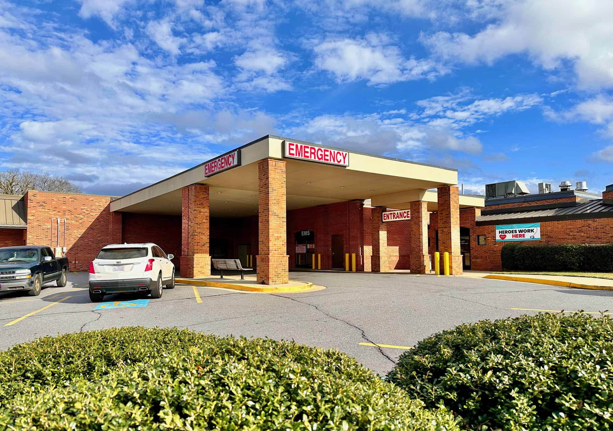 The emergency entrance at Erlanger Western Carolina Hospital in Peachtree, North Carolina by Harrison Keely