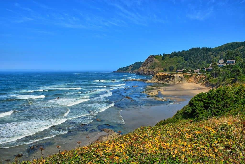 Oregon Coastline looking North to Otter Crest by Kirt Edblom