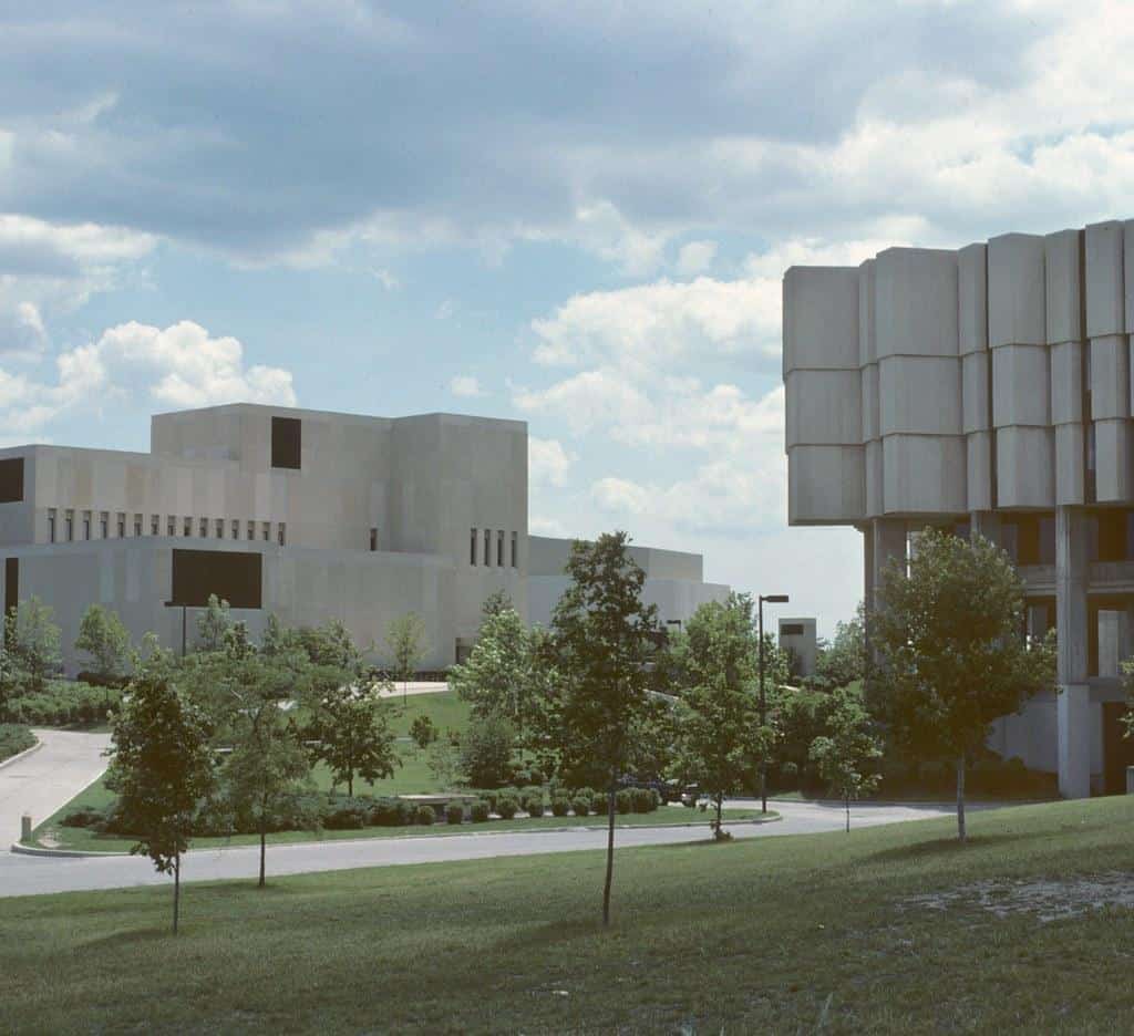 Fortress Northwestern: University Library and Norris University Center, June 1977 by A.Davey